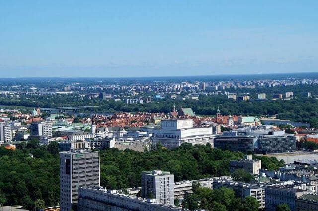 vistas desde el mirador - Palacio de la Cultura y la Ciencia Varsovia