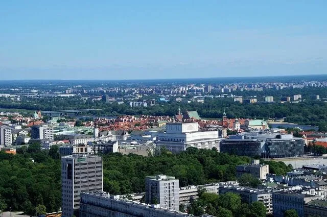 vistas desde el mirador - Palacio de la Cultura y la Ciencia Varsovia