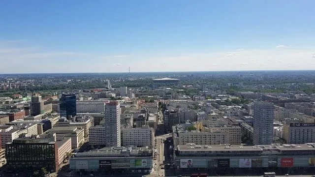 vistas desde el mirador - Palacio de la Cultura y la Ciencia Varsovia
