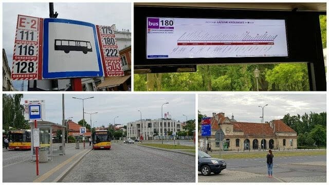 autobus 180 Palacio Wilanów Varsovia