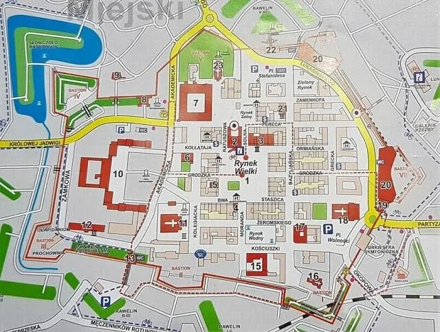 Mapa de Zamosc