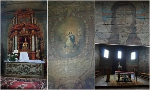 interior iglesia de Haczów - iglesias de madera de Polonia