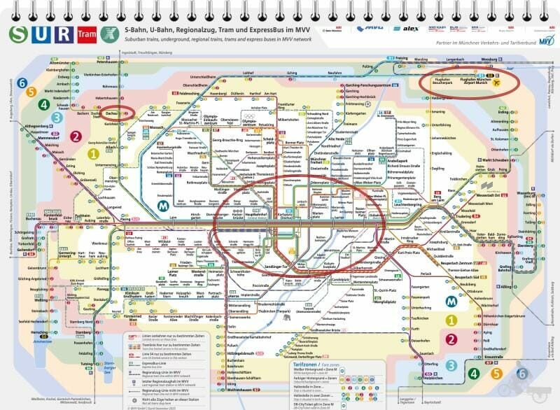 Zonas Transporte Público de Múnich