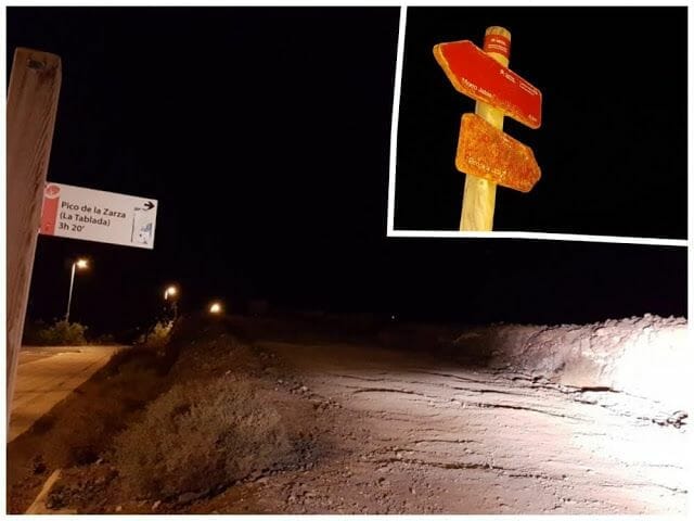 camino ascensión al pico de la Zarza en Fuerteventura 