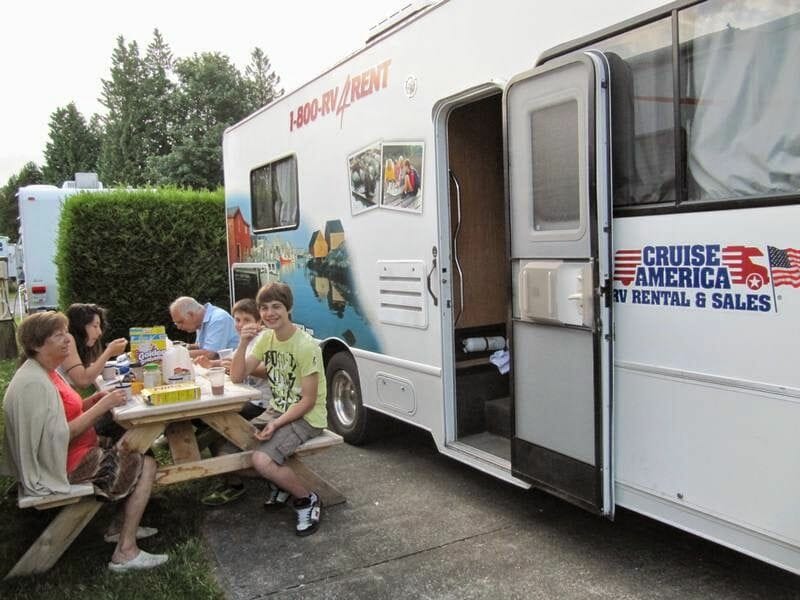 Comer al aire libre Camping Vancouver