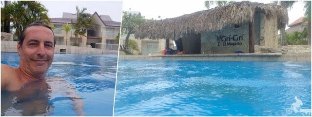baño piscina con huracán