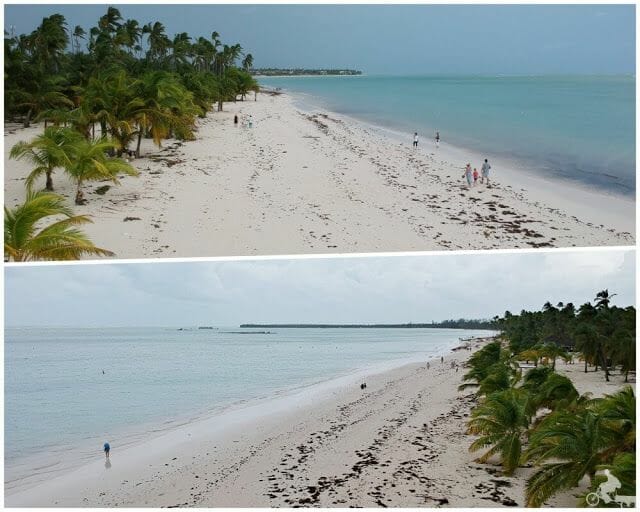 playa tras el paso de huracan