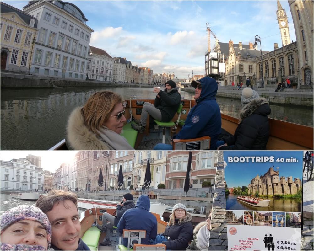 Paseo en barco por el río imprescindible en lo qué ver en Gante en un día