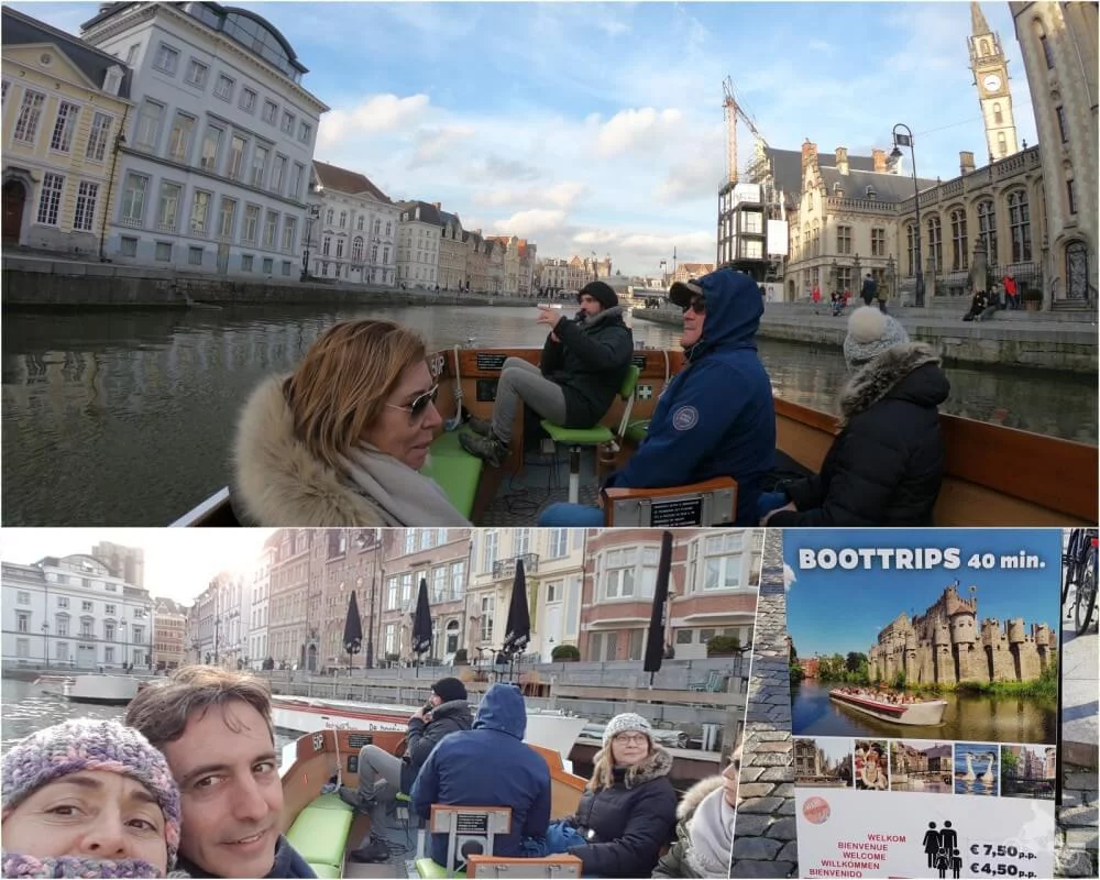 Paseo en barco por el río imprescindible en lo qué ver en Gante en un día