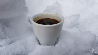 pistas de esquí de Beille en el Ariège, cafe con hiels