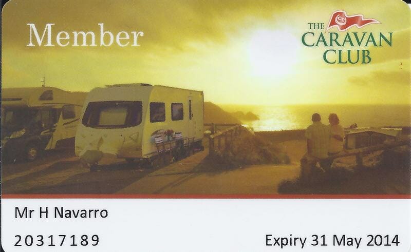 tarjeta caravan club inglaterra