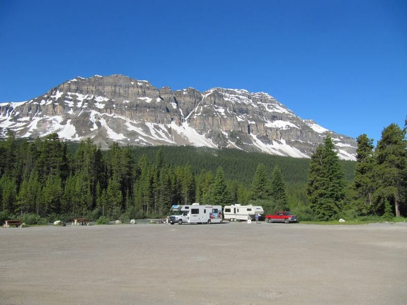 autocaravanas en el camping mosquito creek