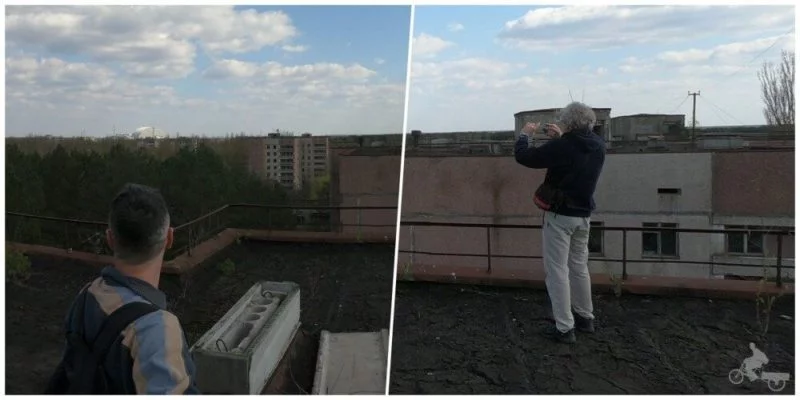 el reactor 4 de chernobyl desde pripyat
