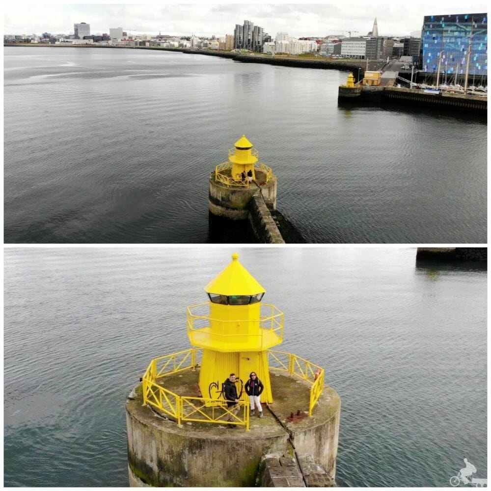 faro amarillo reikiavik drone