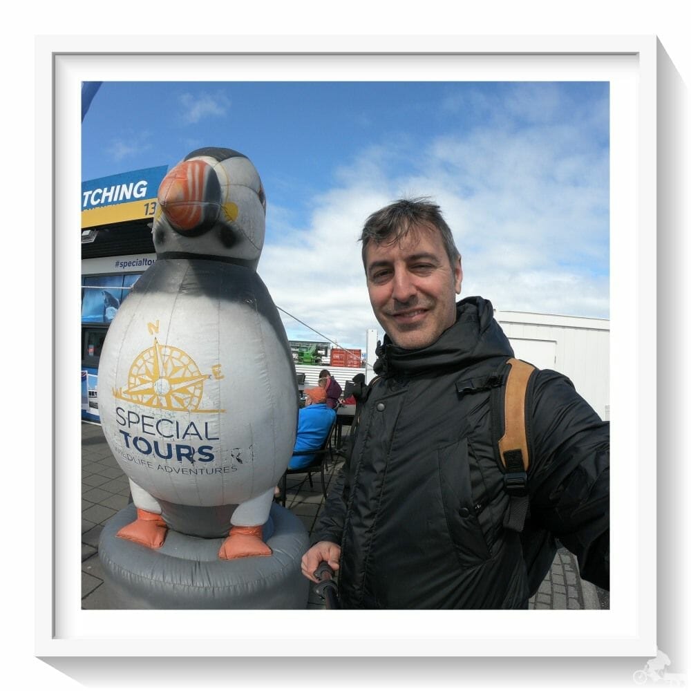 selfie con frailecillo puffin