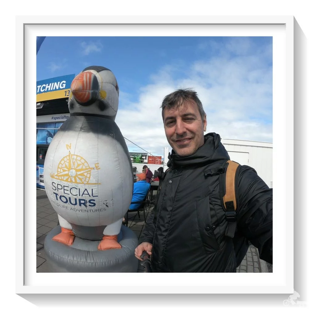 selfie con frailecillo puffin