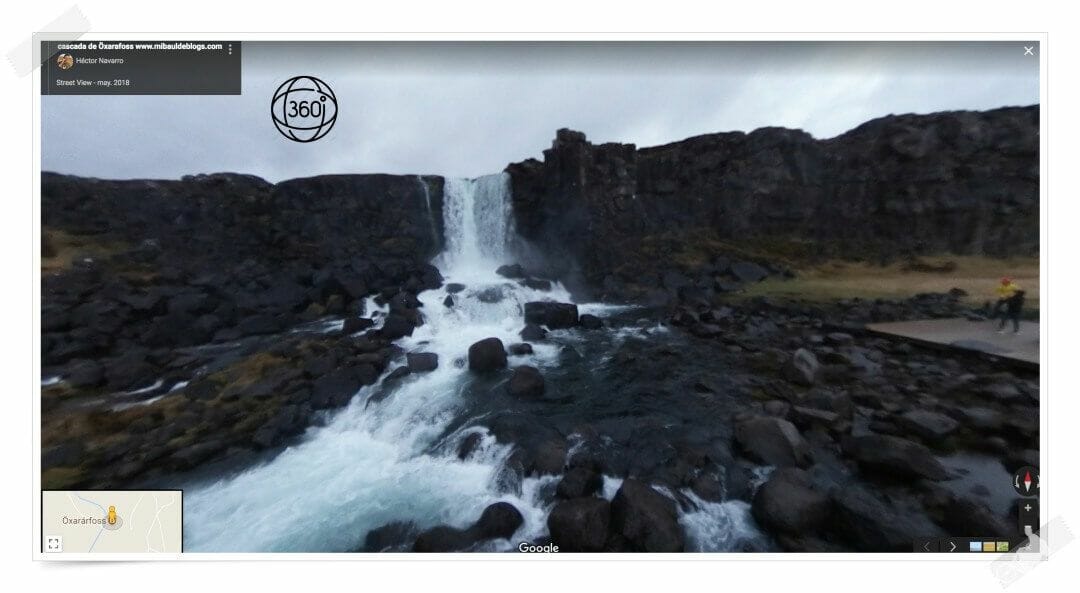 cascada oxarafoss en el círculo de oro