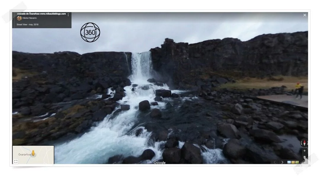 cascada oxarafoss en el círculo de oro