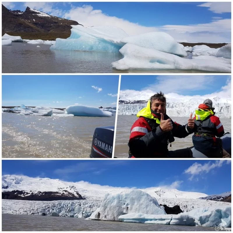 el lago Fjallsárlón en 360º