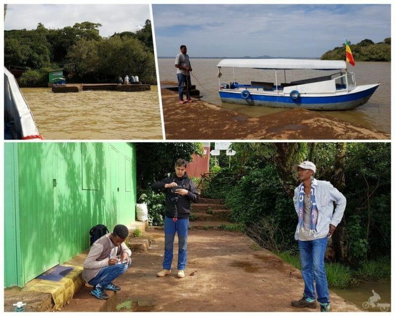 embarcadero peninsula de Zege lago tana etiopia