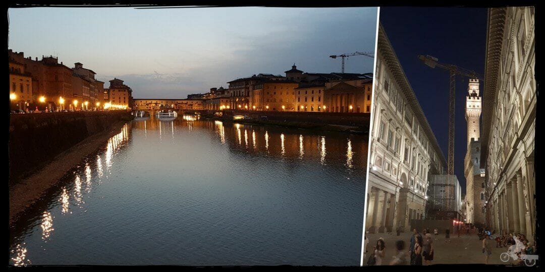 florencia de noche uffizi