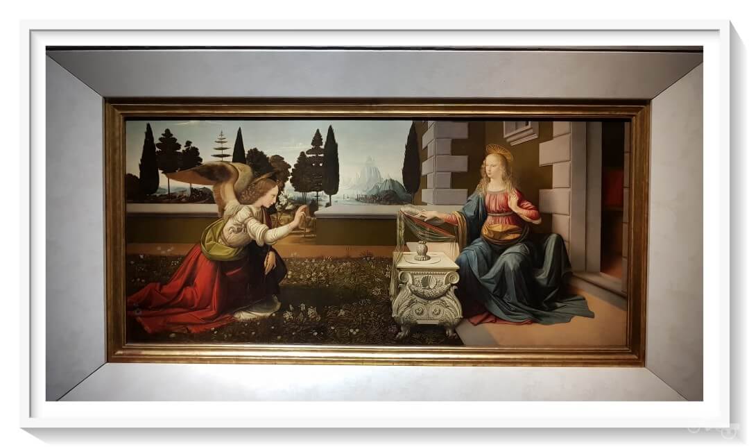anunciacion leonardo da vinci en uffizi