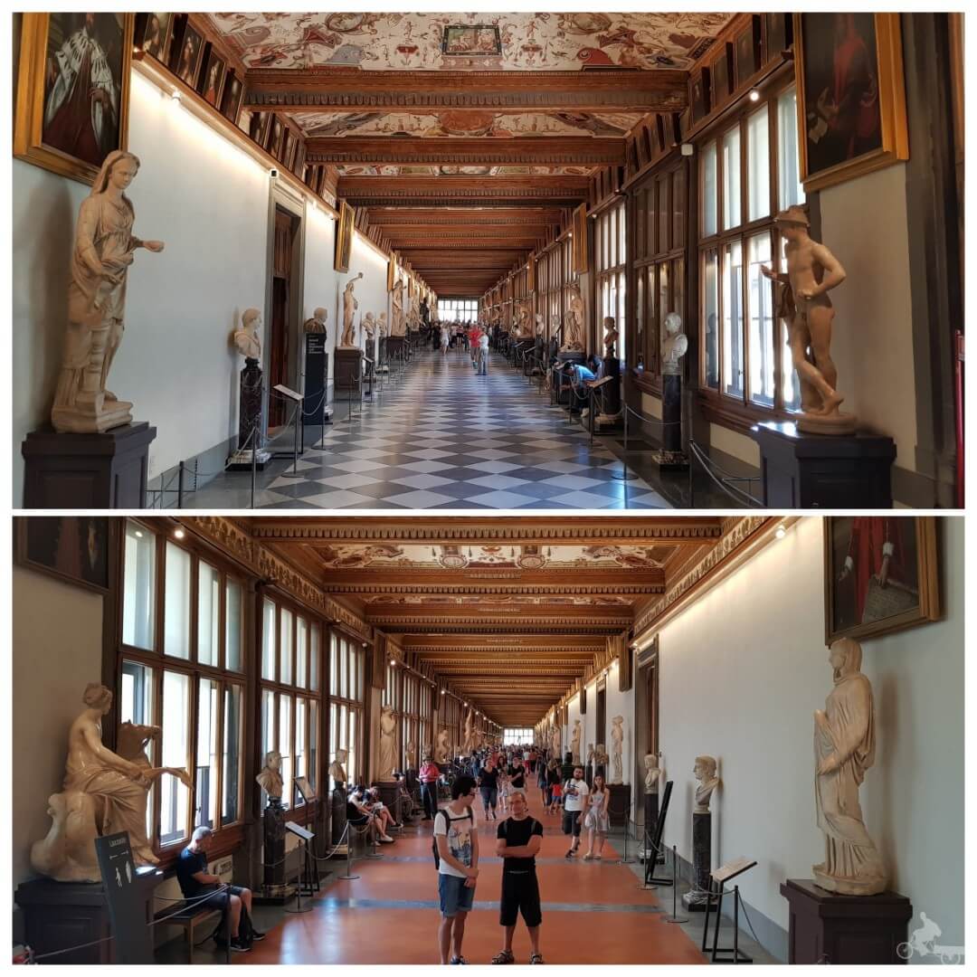 corredor galeria uffizi