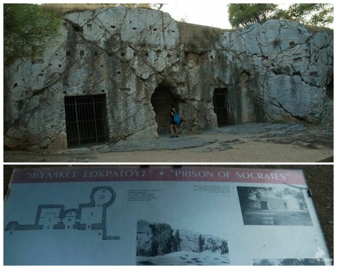 Prisión de Sócrates en el free tour Atenas