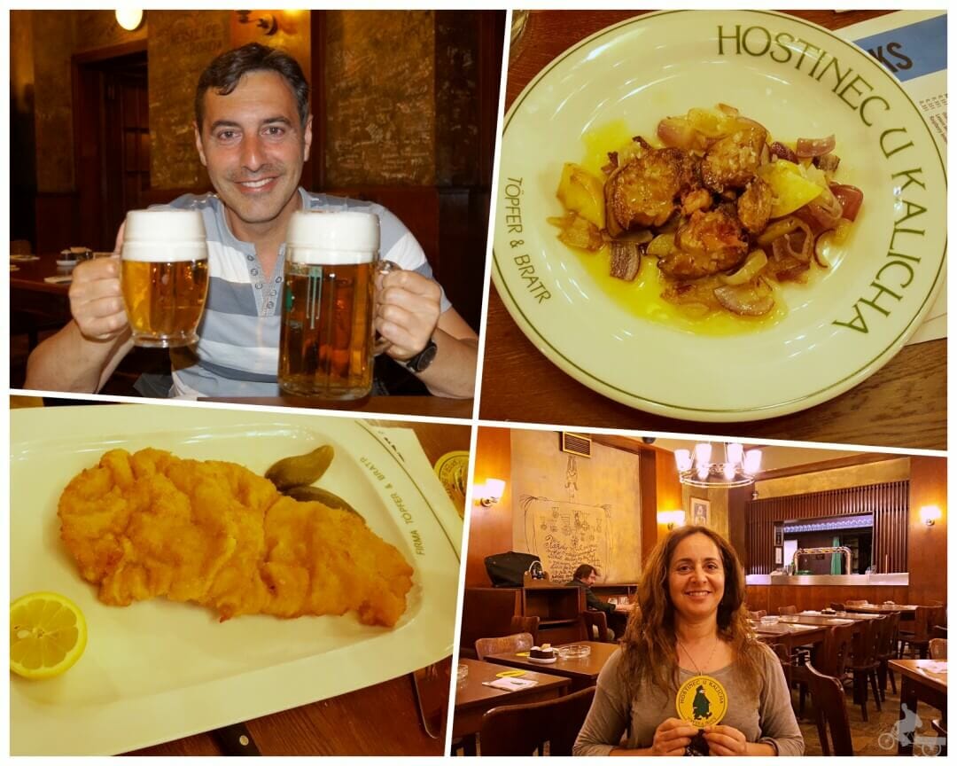 cervezas y comida u kalicha praga