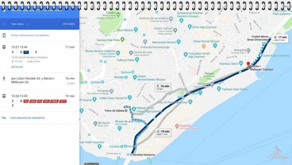 mapa puerto escala de crucero en Estambul
