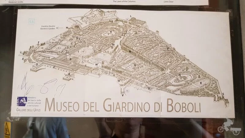 jardines de boboli mapa