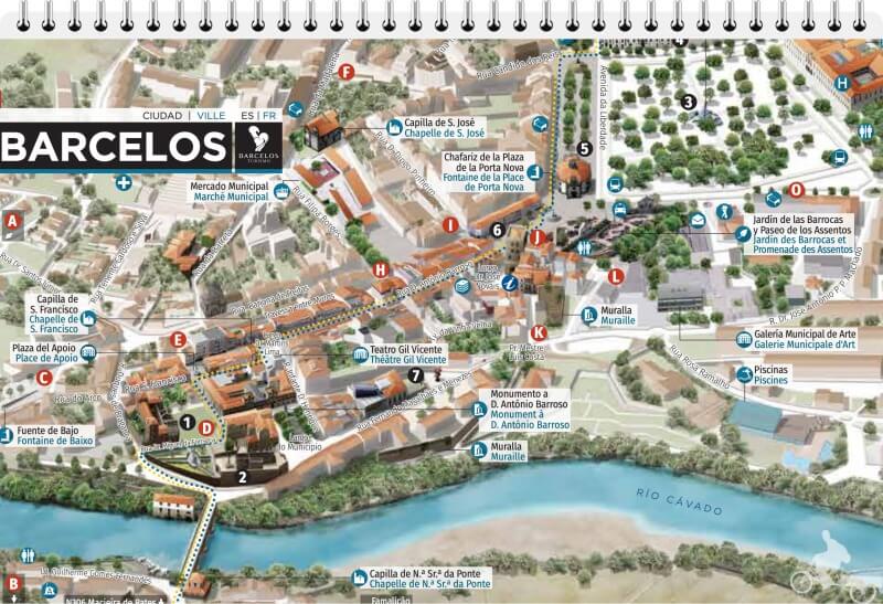 mapa de barcelos portugal plano