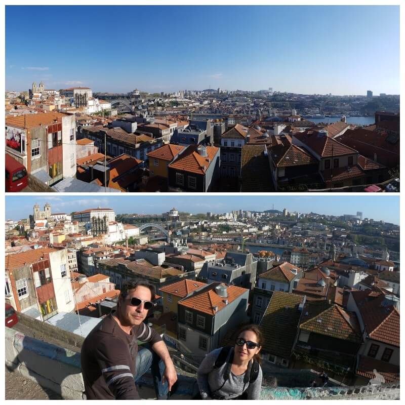 Mirador junto a la Igreja de Nossa Senhora da Vitoria en el free tour oporto