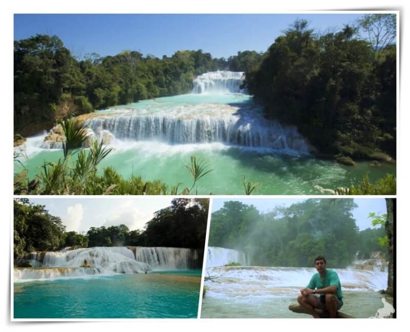 aguas azules cascadas