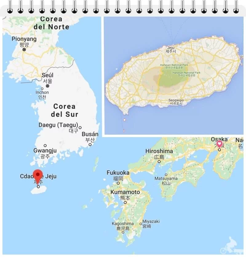 mapa isla de jeju