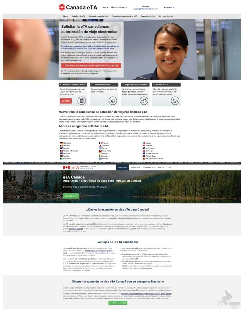 webs estafa eta canada