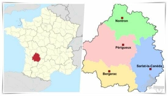 mapa dordoña perigord