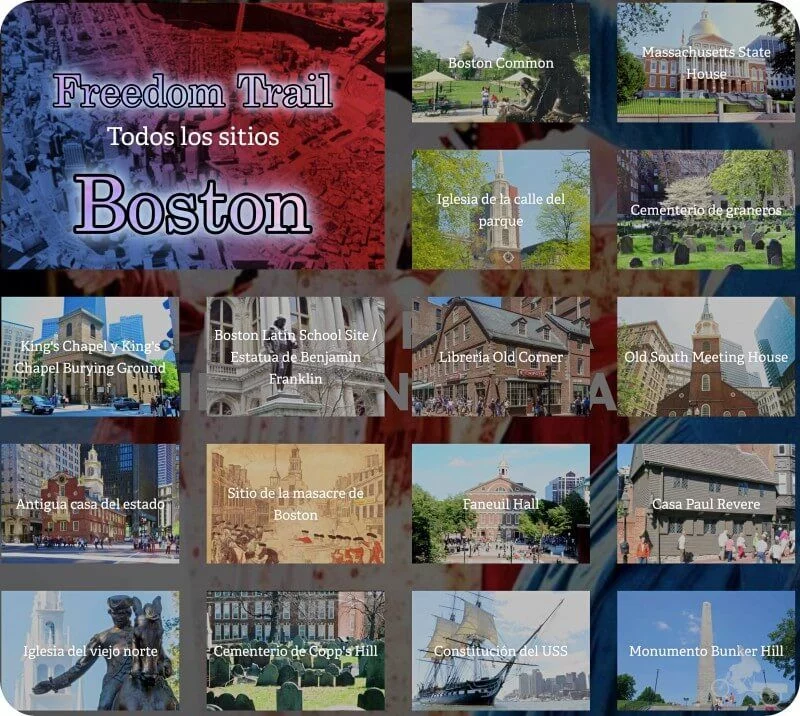 16 paradas ruta freedom Trail boston 