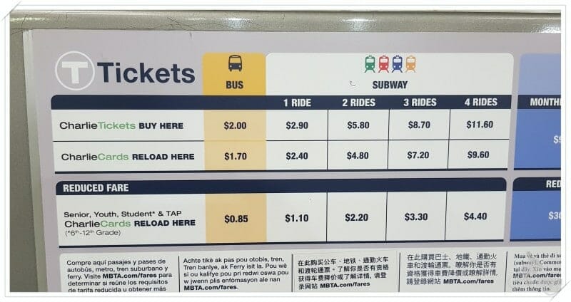 billetes y abonos transporte boston