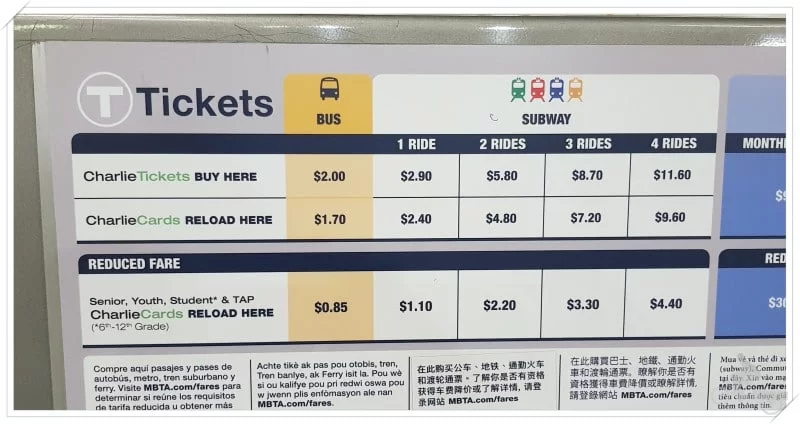 billetes y abonos transporte boston