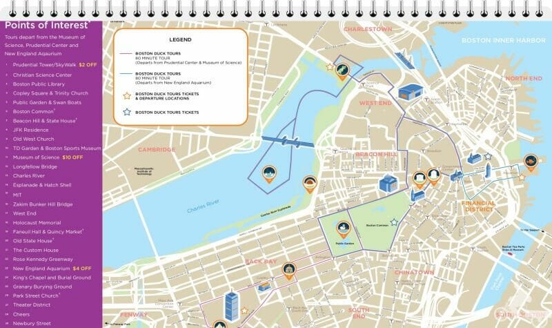 mapa ruta boston duck tours