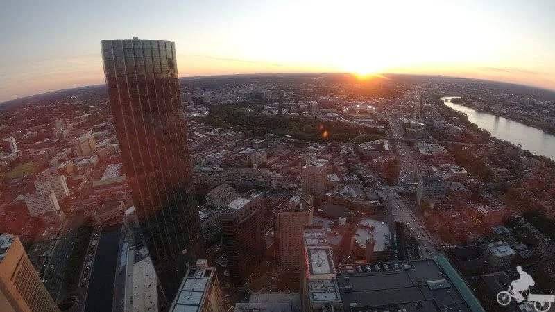 atardecer desde Skywalk observatory de Boston