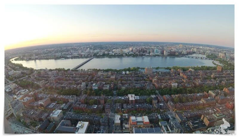 río Charles desde Skywalk observatory de Boston