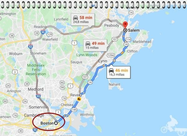 cómo ir de Boston a Salem