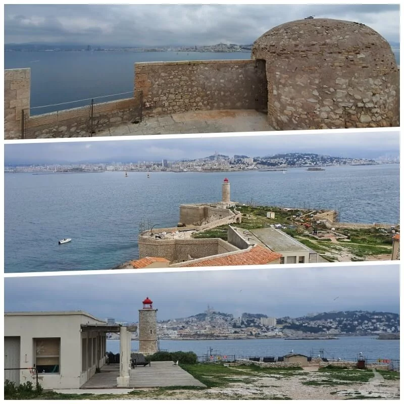 vistas de notre dame de la garde desde isla de if