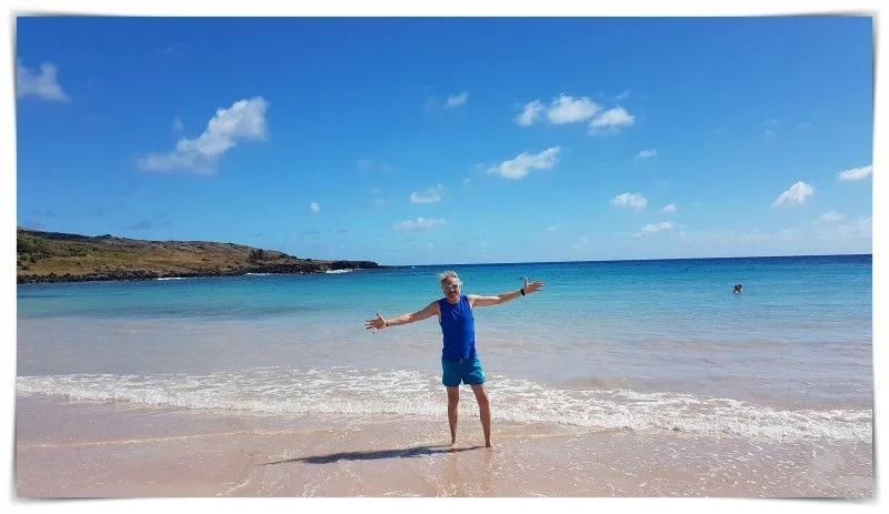 playa de Anakena en Rapa Nui