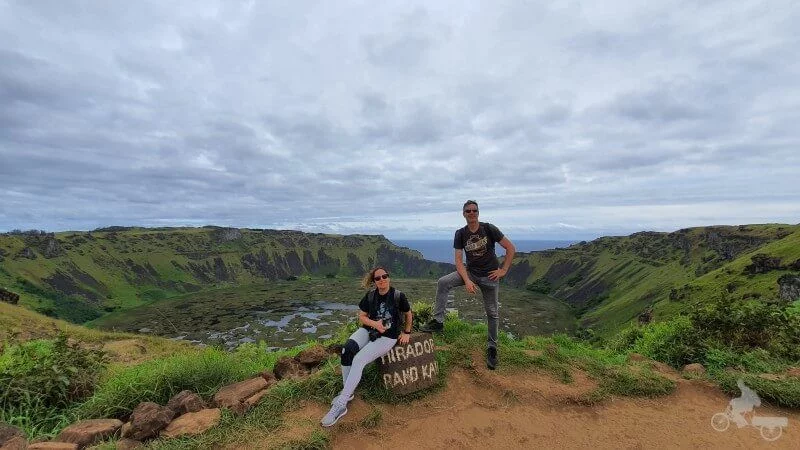 rano kau al atardecer - cómo ir a isla de Pascua