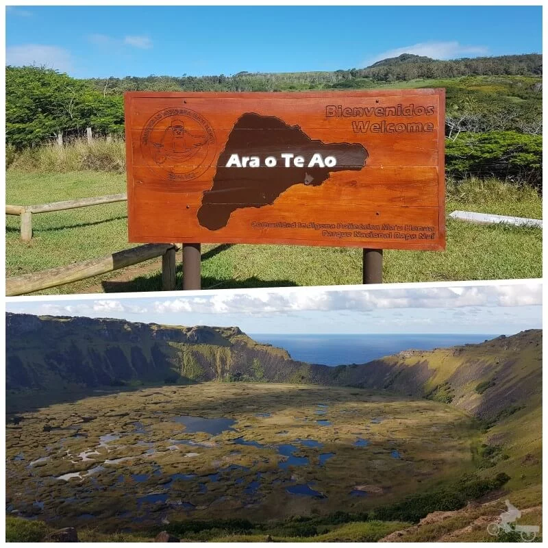 subir al volcan rano kau ascenso