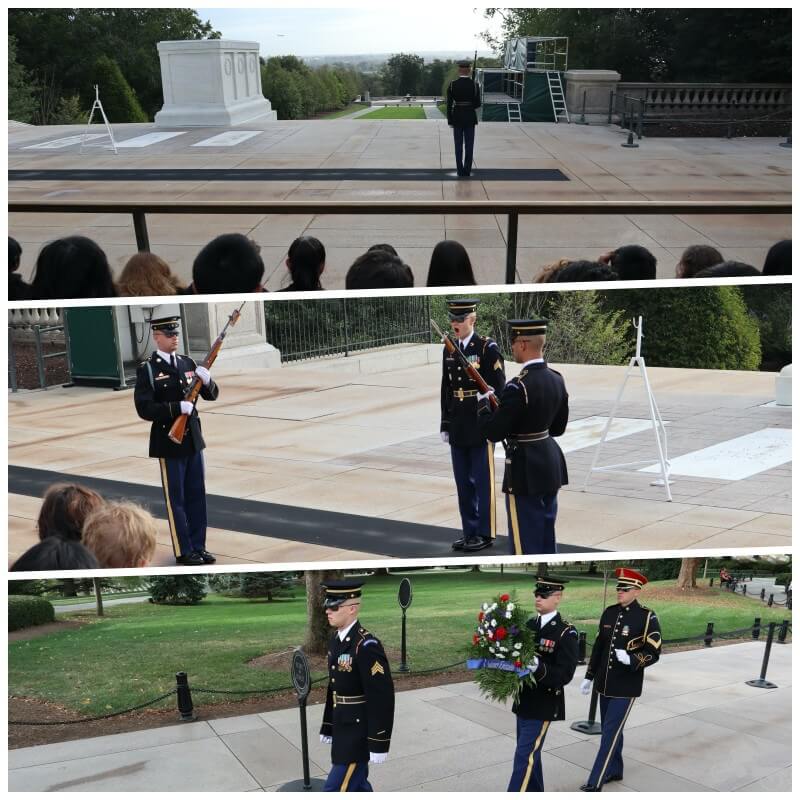 cambio de guardia cementerio de Arlington