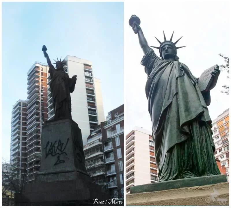 estatua de la libertad en Buenos Aires en barrio de belgrano